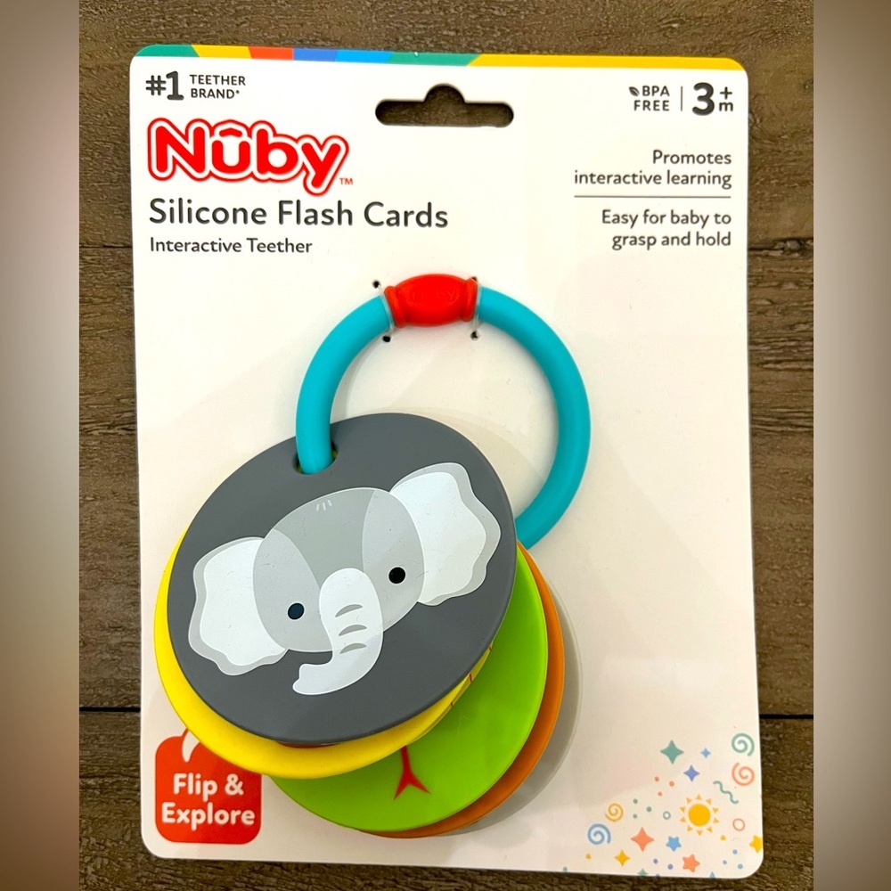 Nuby Silicone Flash Cards Interactive Teether